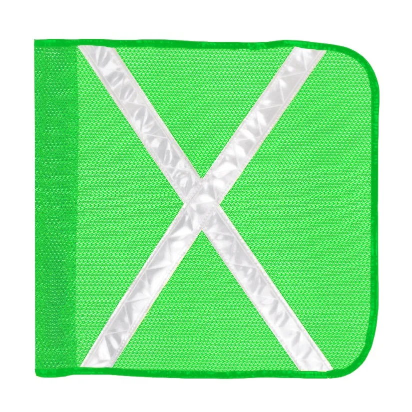 FLAG16-G-XW – DRIVER IND. Warning Whip Flag, Fluorescent Green Square 16 Inch x 16 Inch Mesh Material With 3M® Scotch...